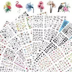 Plancha Sticker Tatto Al Agua(nail Art) 6 Plancha Grande
