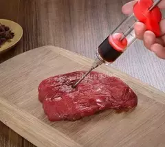 Jeringa Gastronómica Aguja Acero In Adobar Carne Pollo Cerdo - comprar online