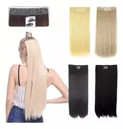 X4 Extensiones Cortina Simil Pelo Natural 5 Micropeinetas