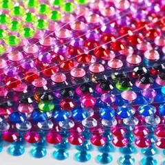 Strass Gemas Autoadhesiva Para Cara Cuerpo Varias Medidas - mqregalosmayorista