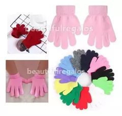 Guante De Lana Chicos Niños Infantil Invierno Varios Colores en internet