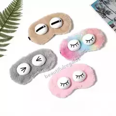 Antifaz De Ojitos Peluche P/dormir Descanso Viaje Relajante - comprar online