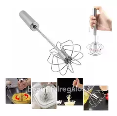 Batidor Semiautimatico A Presión Mezclador Manual 30cm Acero