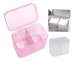 Organizador Manicuria Porta Hisopos Wipes 2 Divisiones