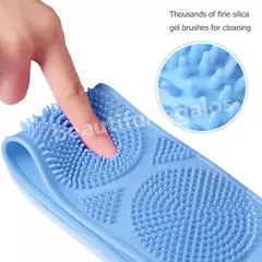 Cepillo Esponja Silicona De Espalda Doble Cerdas Ducha Baño en internet