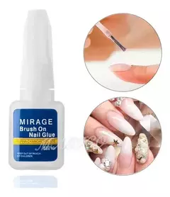 X2 Pegamento Nail Glue Uñas Postizas Tips Strass Con Pincel - comprar online
