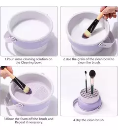 Limpiador De Brochas De Maquillaje Plegable Silicona Secador en internet