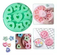 Molde De Silicona Corazones Y Estrellas Chocolates Reposteria