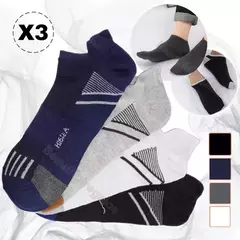 Pack X 3 Pares De Medias Deportiva Soquetes De Hombre