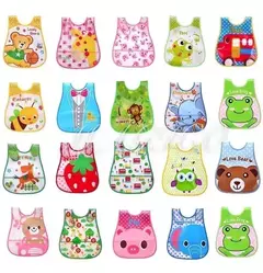 Babero Impermeable Vinilico Con Bolsillo Para Bebes - mqregalosmayorista