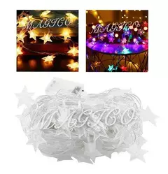 Luces Estrellas 28 Uds Guirnalda 5 Mts A Pilas Navidad