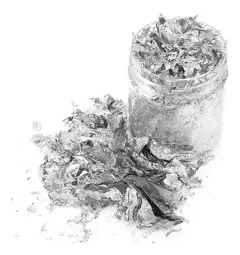 Pote Grande Papel Metalizado Oro Plata Deco Uñas Esculpidas - comprar online