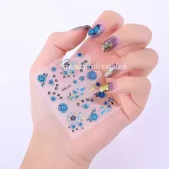 Plancha Sticker 3d Nail Decoración De Uñas Autoadhesiva X2 en internet
