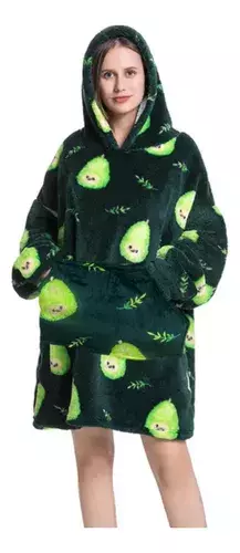 Pijama Buzo Canguro Oversize Capucha Manta Corderito Inviern en internet