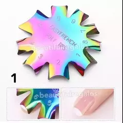 Molde Metal Tornasolado Sonrisa Easy French Francesitas Uñas - comprar online