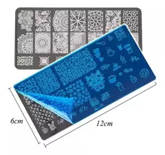 1 Placa De Metal Para Diseño De Stamping 6x12 Modelos Vario - mqregalosmayorista