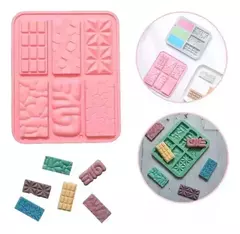 Molde Silicona Tableta Barra De Chocolate Diferentes Formas