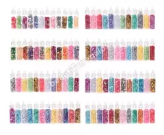 Set X 12 Glitter Formas Gibre Surtidos Uñas Decoraciones - comprar online