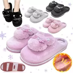 Pantuflas Gatito Y Strass Peluche Antideslizante Invierno - comprar online