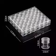 Organizador Caja Con 30 Frasquitos Para Decoración De Uñas - comprar online