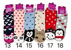 Pantumedias Mujer Corderito Antideslizante Invierno Medias - mqregalosmayorista