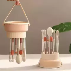 Limpiador De Brochas De Maquillaje Plegable Silicona Secador - comprar online