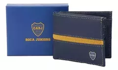 Billetera De Cuero Fútbol Boca Juniors Ideal Regalo - mqregalosmayorista