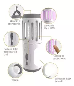Lampara 2 En 1 Mata Mosquitos Y Linterna Nocturna Con Usb en internet