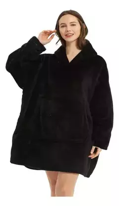 Pijama Buzo Canguro Oversize Capucha Manta Corderito Inviern - mqregalosmayorista