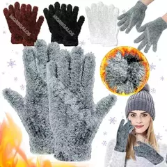 X3 Guantes De Peluche Abrigados Adultos Invierno Unisex