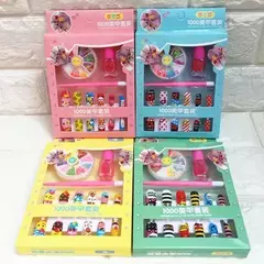 Kit Uñas Postizas Infantil Pegamento Carrousel Esmalte Compl en internet