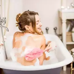 Cepillo Esponja Corporal Para Ducha Con Mango Largo Exfoliar - comprar online