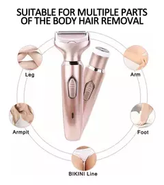 Imagen de Depiladora Corporal Vello 2 En 1 Cuerpo Completo Recargable