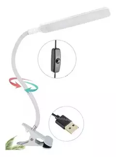 Lámpara Luz Led Velador Escritorio Manicuria Usb Flexible - mqregalosmayorista