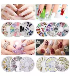 Carrusel De Strass De Colores Formas Deco De Uñas Nail Art - tienda online
