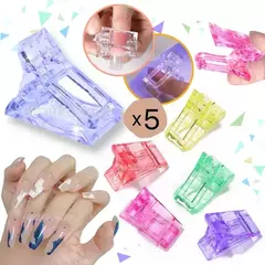Clip Broche X5 Para Capsula Dual Esculpidas Magico Colores