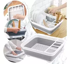 Escurridor Seca Plato Organizador Multiuso Flexible Silicona