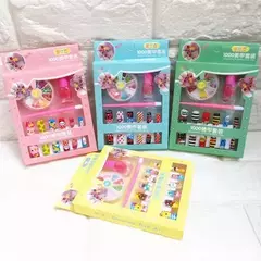 Kit Uñas Postizas Infantil Pegamento Carrousel Esmalte Compl - comprar online