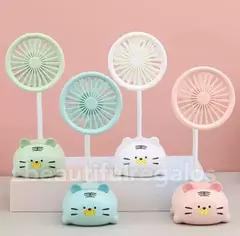 Ventilador De Mesa Recargable Cable Usb Infantil Animales - mqregalosmayorista