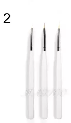 Set 3 Pinceles Liners Para Nail Art Deco Uñas en internet