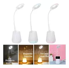 Lampara Velador Led Flexible Base Luminosa Recargable - tienda online