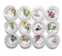 3d Flores Secas Pegatinas Decoración De Uñas Nail Arte Diy