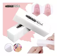 2x Lima Bloque Blanco Pulidor De Uña Blanco Cherimoya Manicura