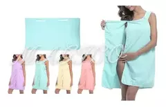 Bata De Microfibra Tipo Toallon Albornoz Pijama Super Suave - comprar online