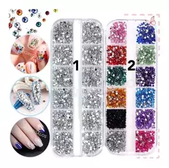 Strass Piedras Cristal Uñas Decoración Con Organizador