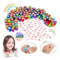 Pack X60 Sellitos Infantiles Diseños Surtidos Souvenirs