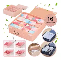 Organizador 16 Div Plegable Con Tapa De Medias Ropa Interior