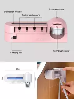 Porta Cepillos Dental Con Esterilizador Uv Recargable - comprar online