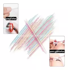X100u Palitos De Naranjo Acrilico Reutilizable Cristal Uñas - mqregalosmayorista