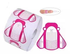 100 Moldes Rosa Rollos Uñas Esculpidas Acrílicas Gelificadas